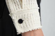 Veste Courte en Tweed Ecru