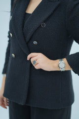 Veste Noir en Tweed