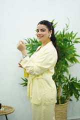 Ensemble fluide - jaune pastel