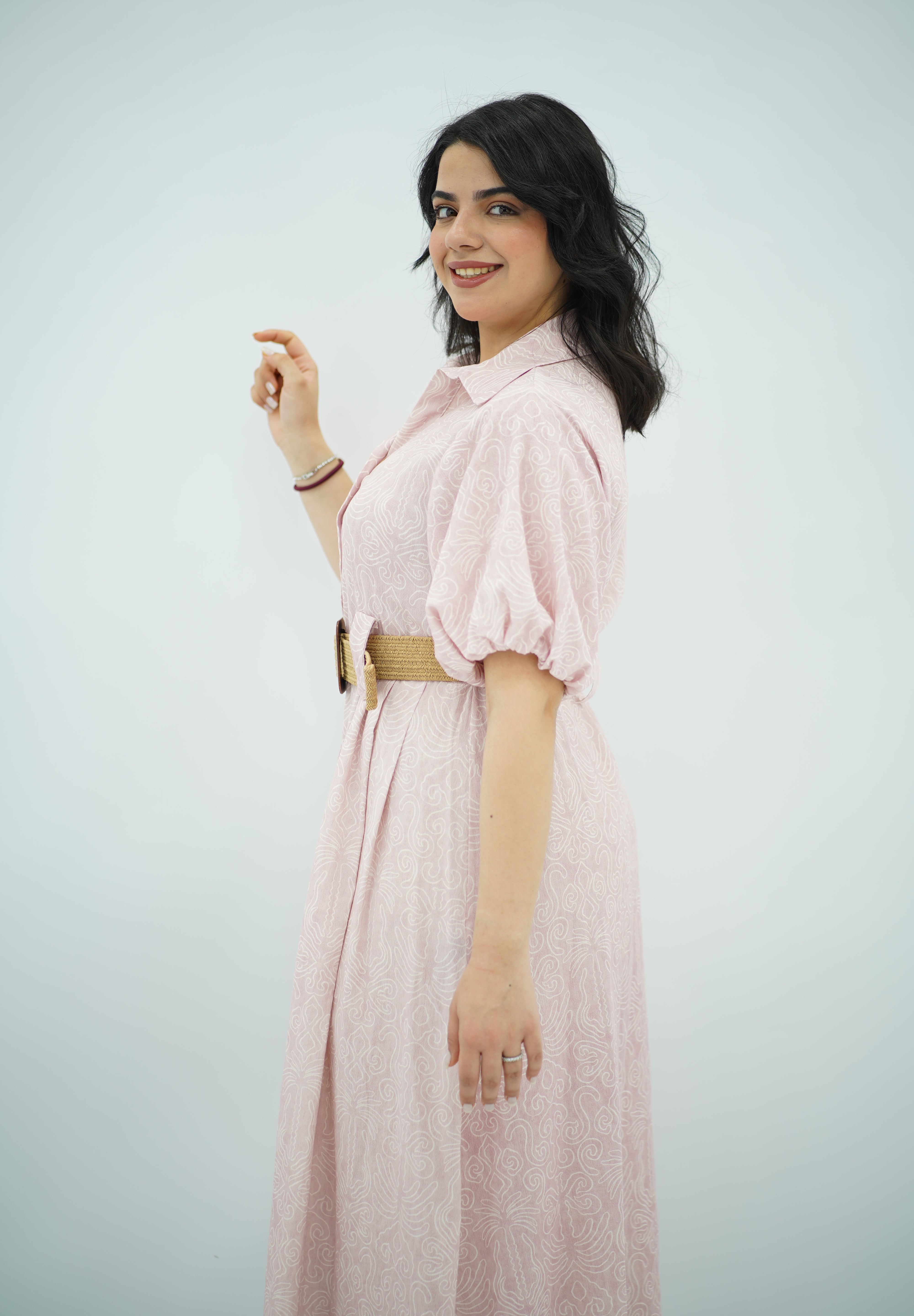 Robe Midi fluide Rose bébé