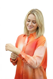 Chemise oversize dégradé orange