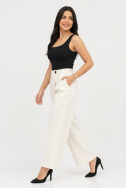 Pantalon Croisé  Blanc Cassé