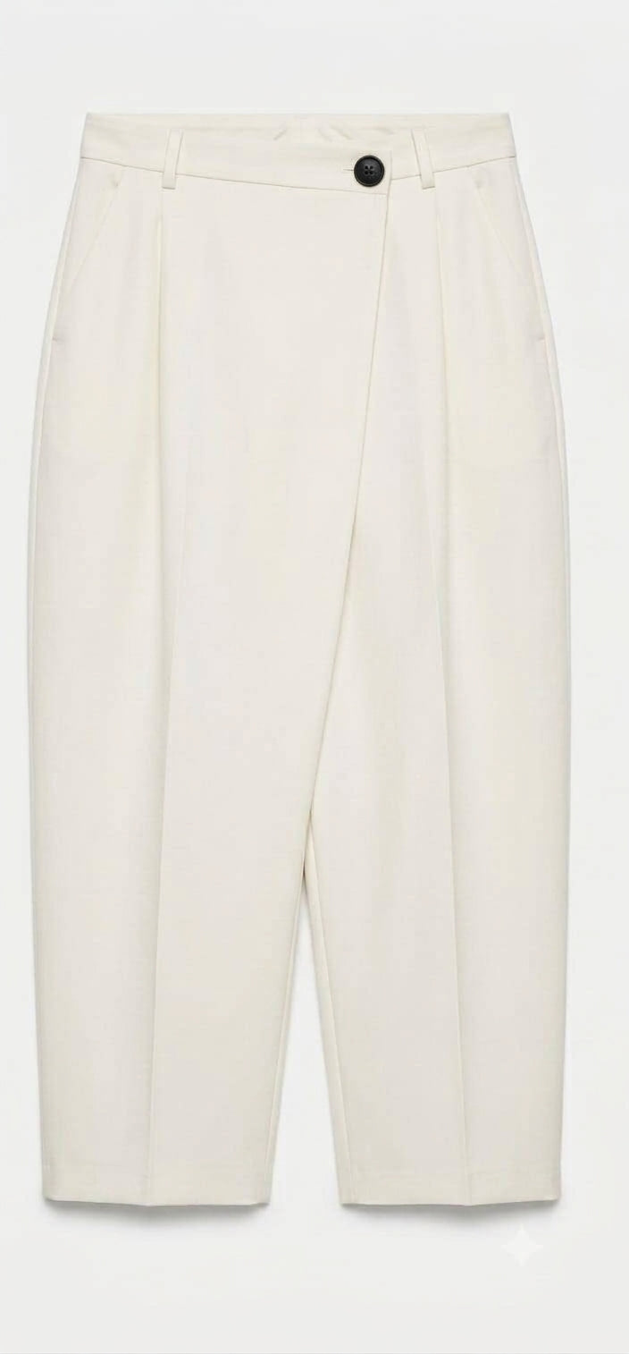Pantalon Croisé  Blanc Cassé