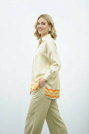 Ensemble en satin à Motifs Vagues