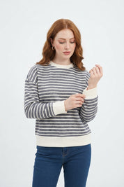 Pull Rayé en Coton Doux - Confort et Style