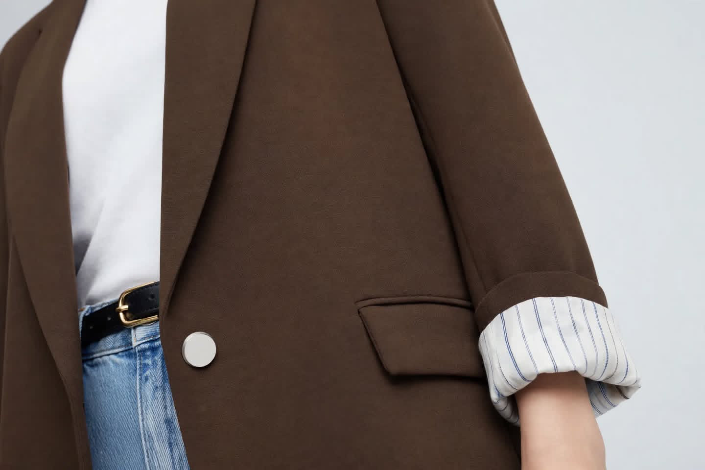 Blazer Fluide Marron chocolat