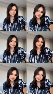 Chemise imprimée - Bleu nuit & beige