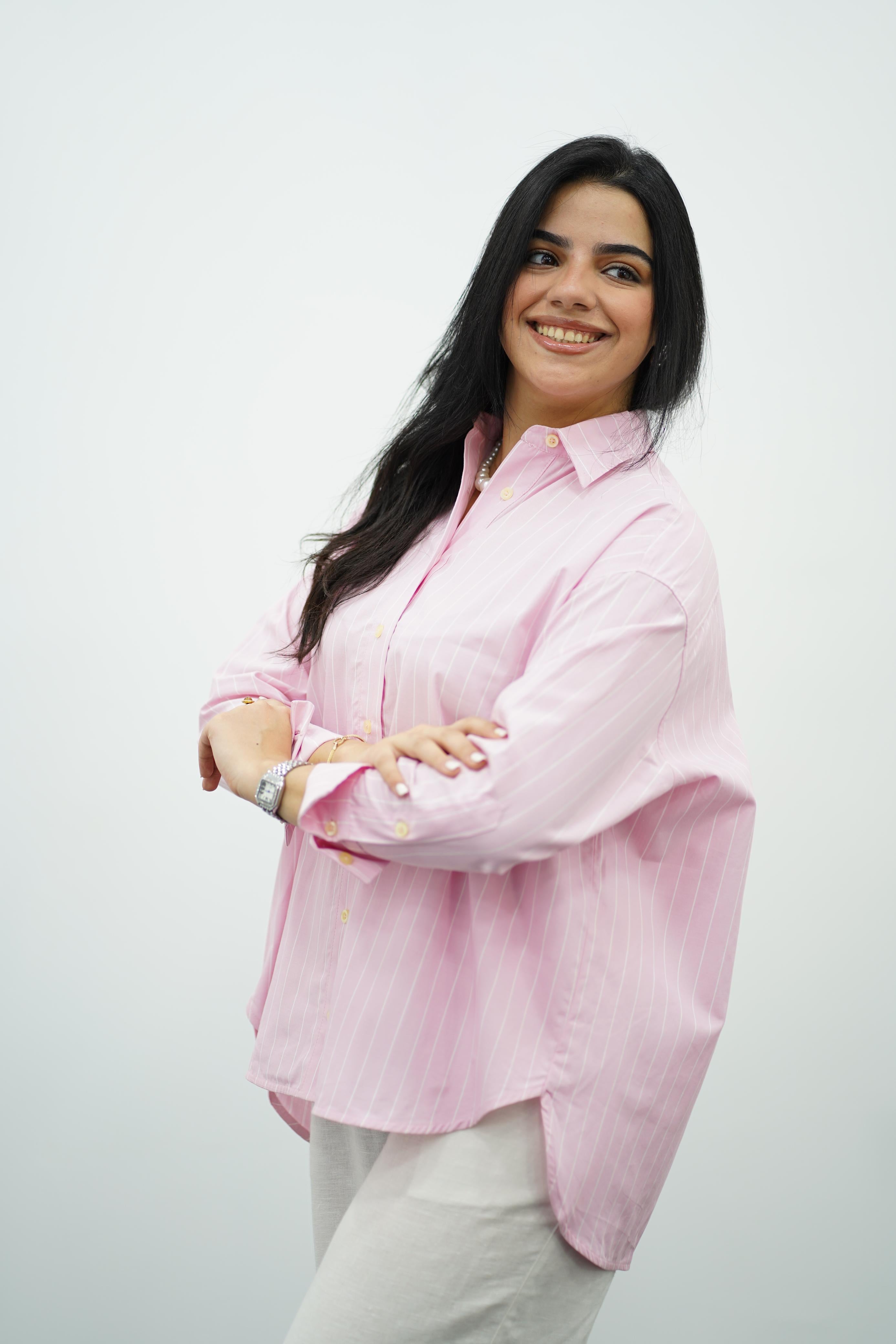 Chemise en popeline Rose Pastel