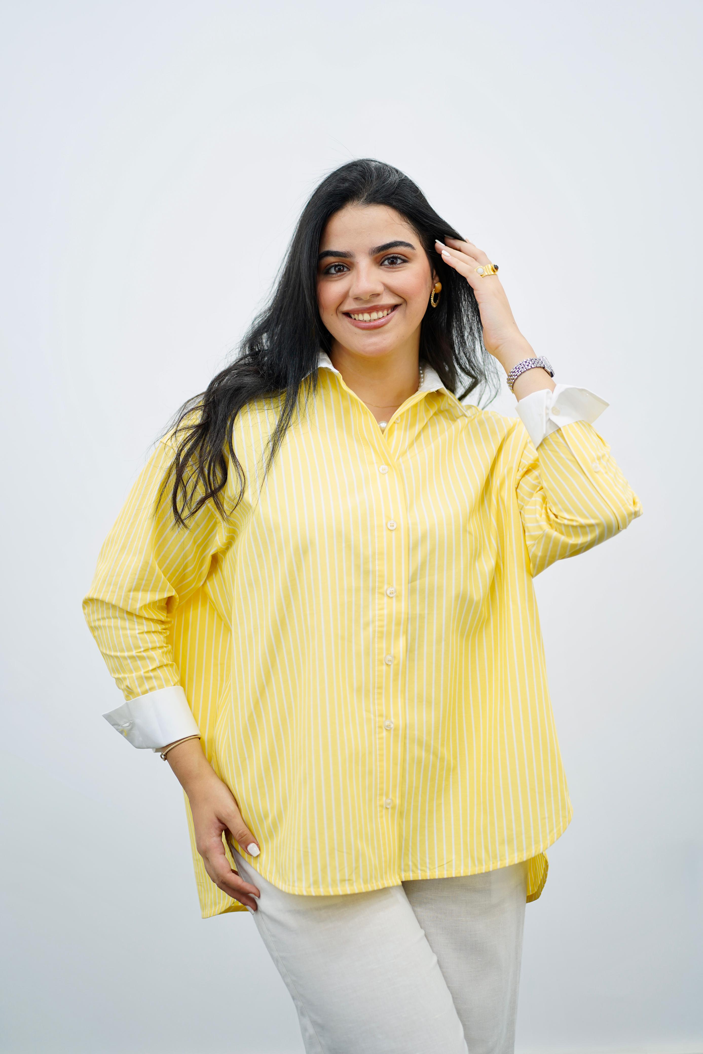 Chemise En popeline Jaune
