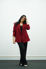 veste en bordeau