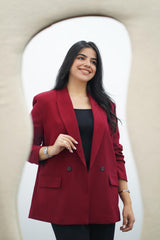 veste en bordeau