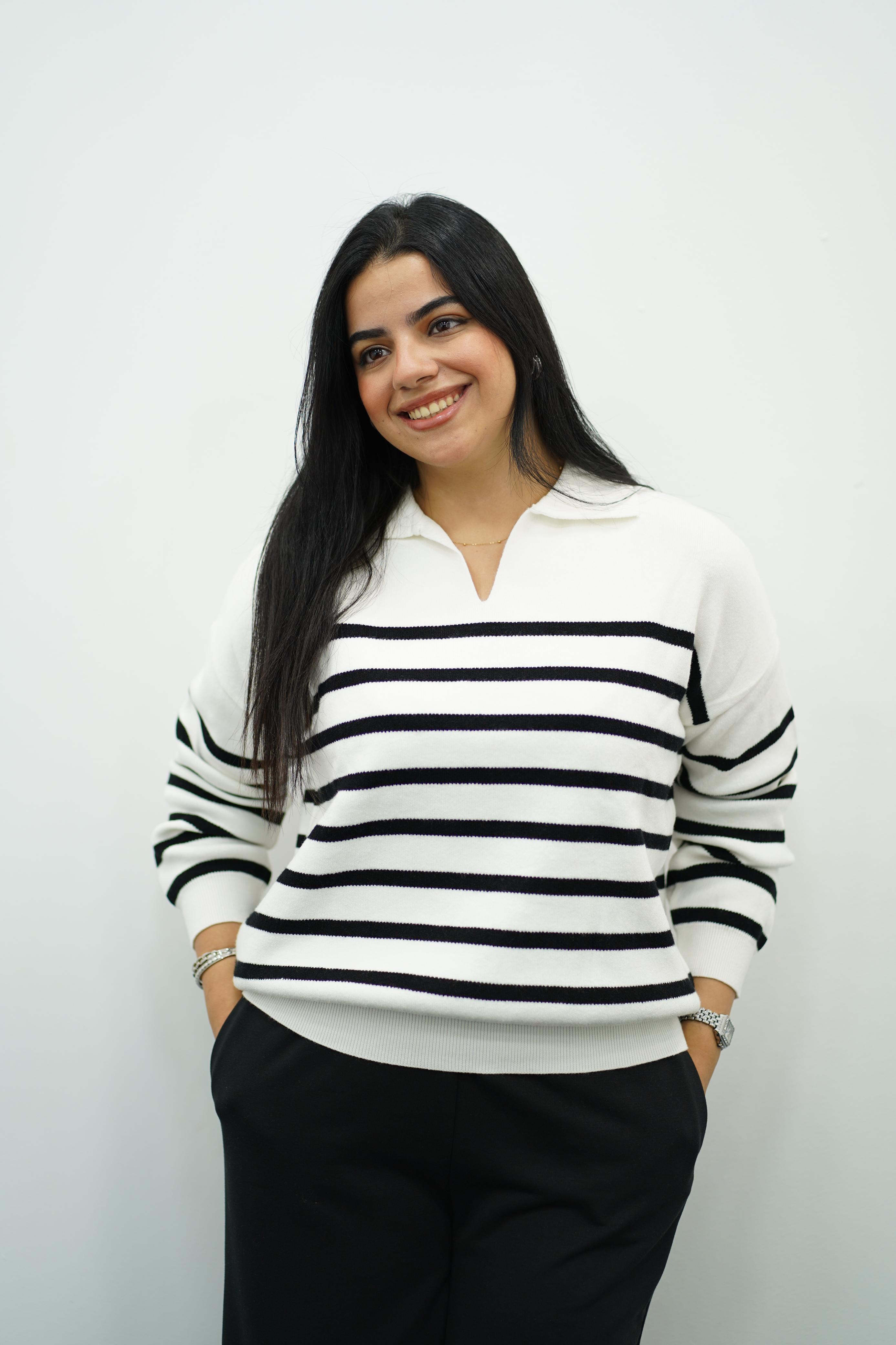 Pull Rayé Col Polo - Multi Couleurs