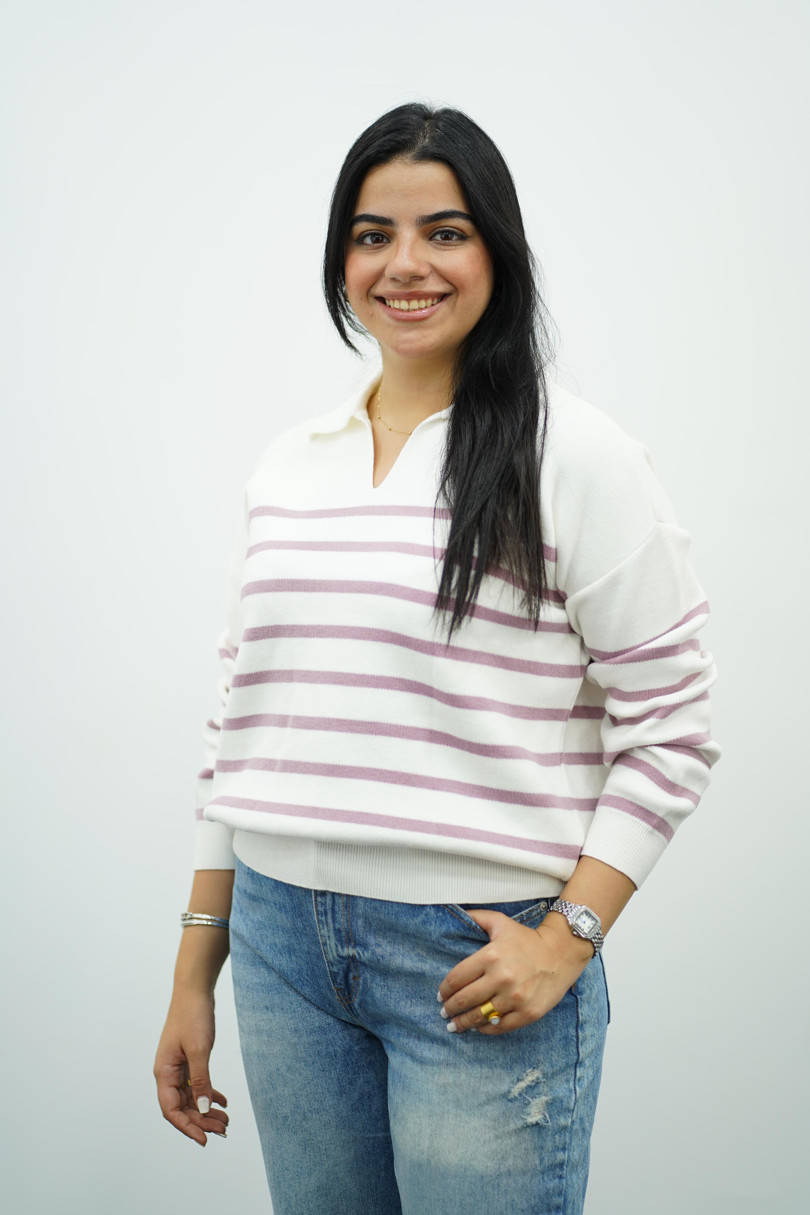 Pull Rayé Col Polo - Multi Couleurs