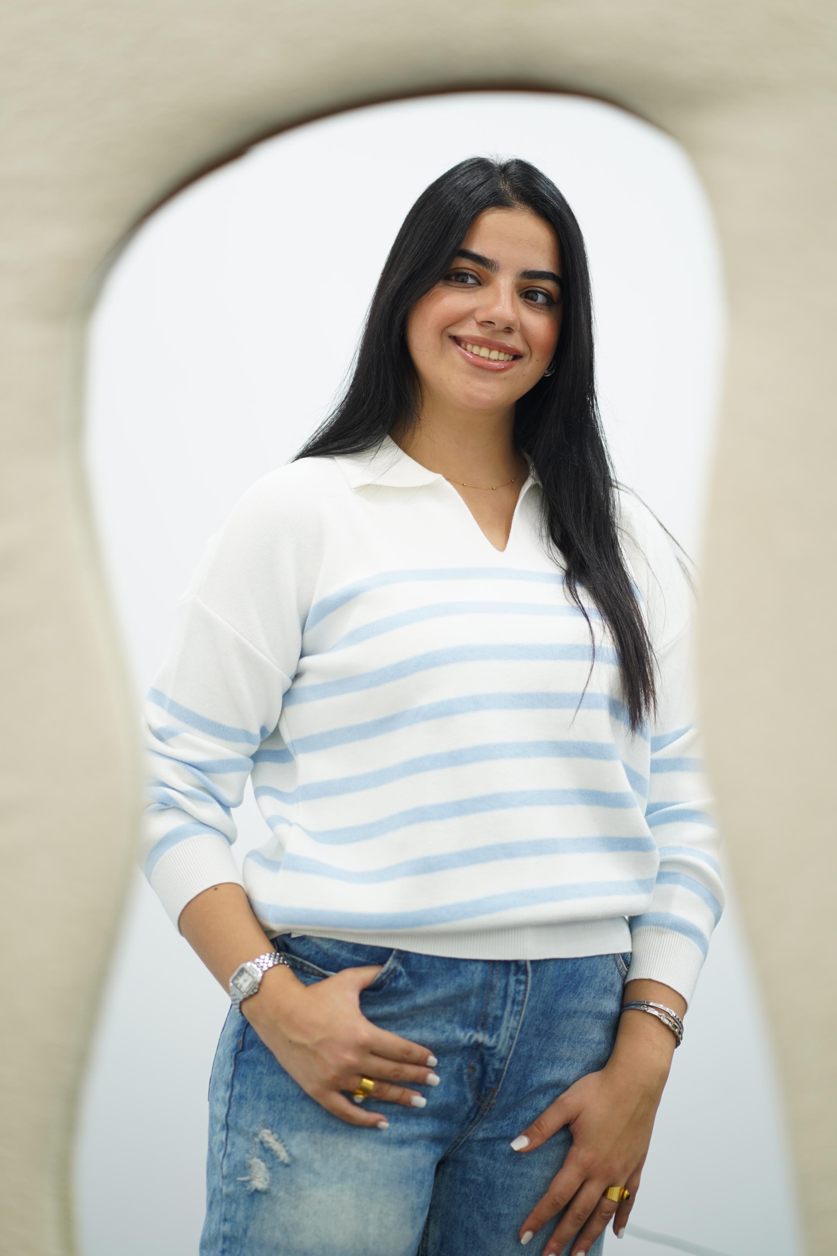 Pull Rayé Col Polo - Multi Couleurs