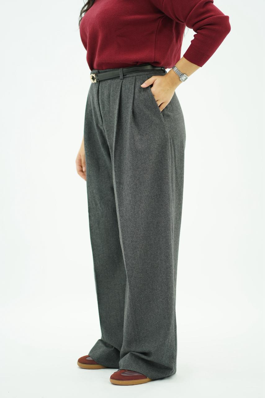 Pantalon large gris anthracite