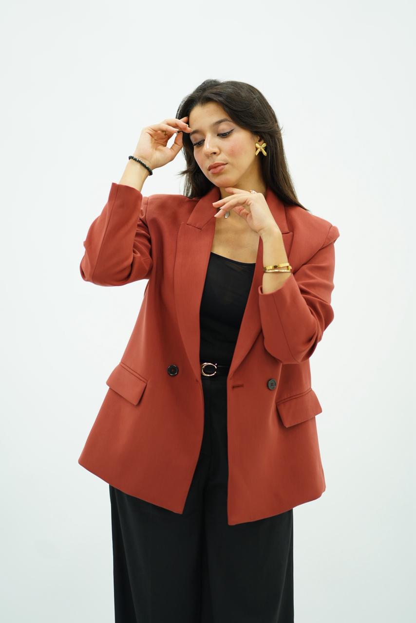 Blazer terracotta chic