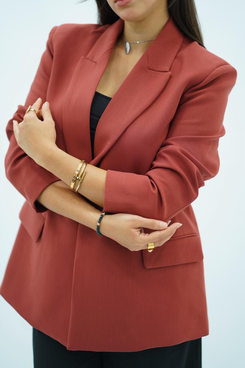 Blazer terracotta chic