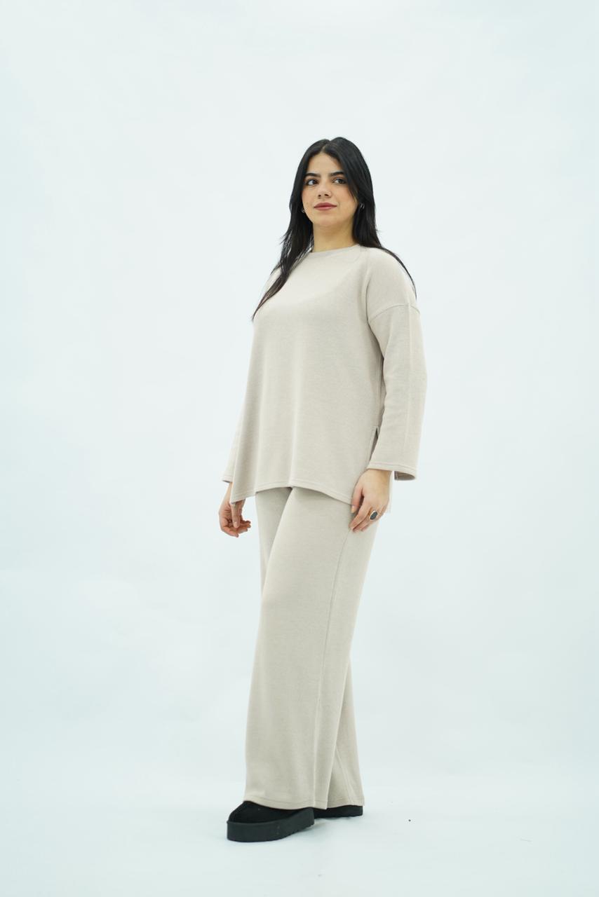 Ensemble maille douce – Blanc casse