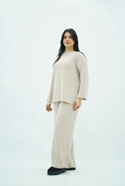 Ensemble maille douce – Blanc casse