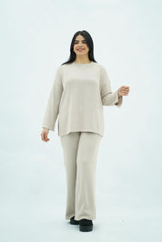 Ensemble maille douce – Blanc casse