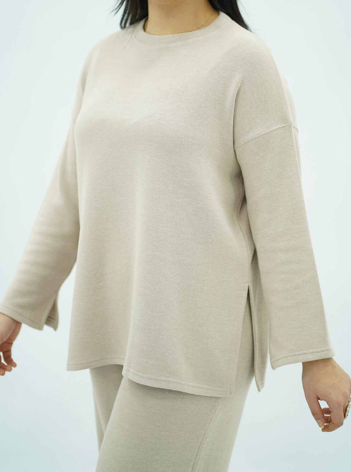 Ensemble maille douce – Blanc casse