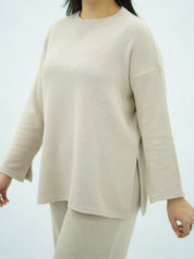 Ensemble maille douce – Blanc casse