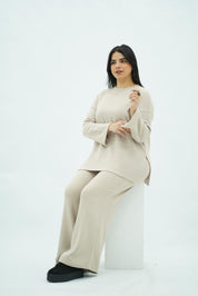 Ensemble maille douce – Blanc casse