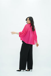 Blouse Ample en Mousseline Fuchsia