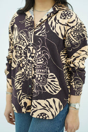 Chemise en lin Imprimé