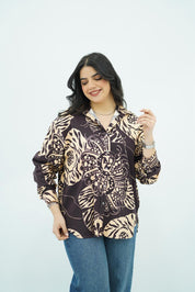 Chemise en lin Imprimé