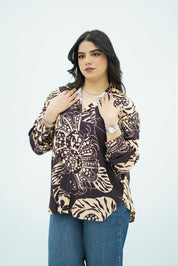 Chemise en lin Imprimé