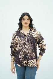 Chemise en lin Imprimé