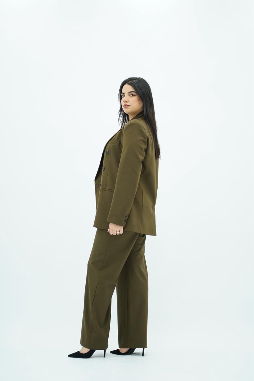 Tailleur Vert Kaki - Botonné