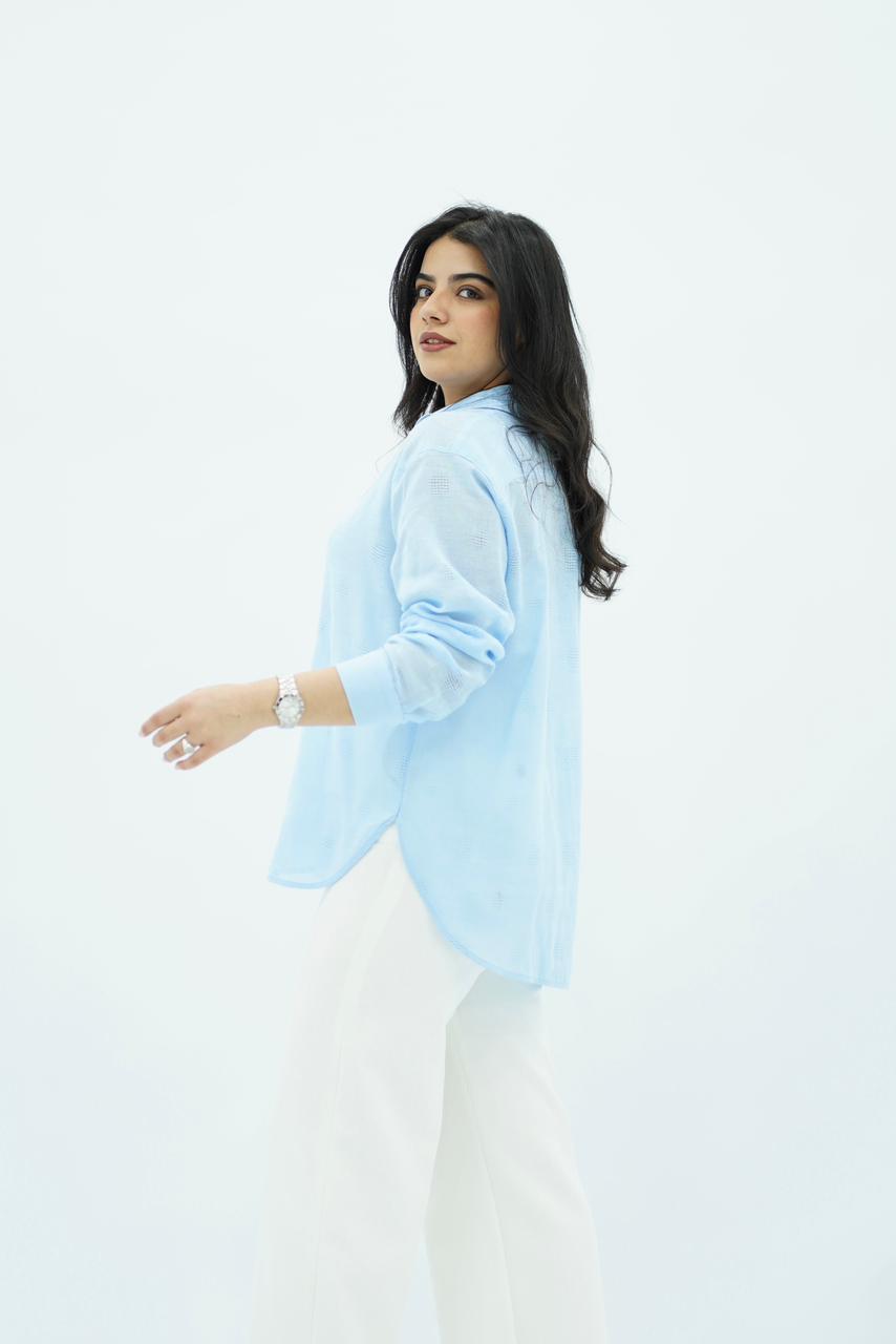 Chemise en Lin - Bleu Ciel