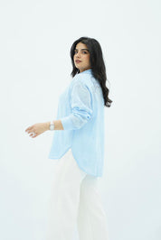 Chemise en Lin - Bleu Ciel