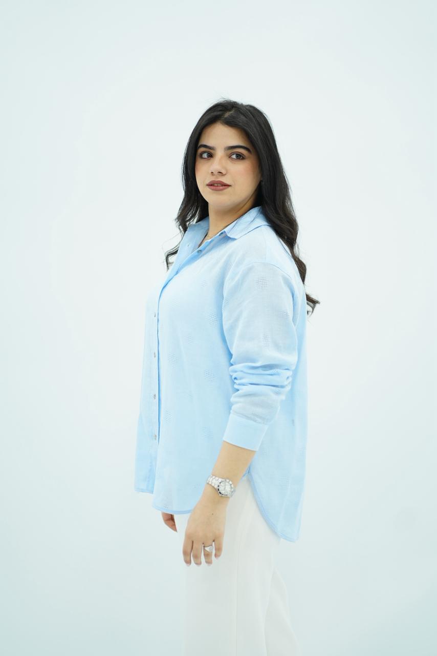 Chemise en Lin - Bleu Ciel