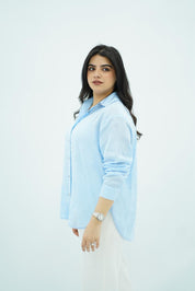 Chemise en Lin - Bleu Ciel