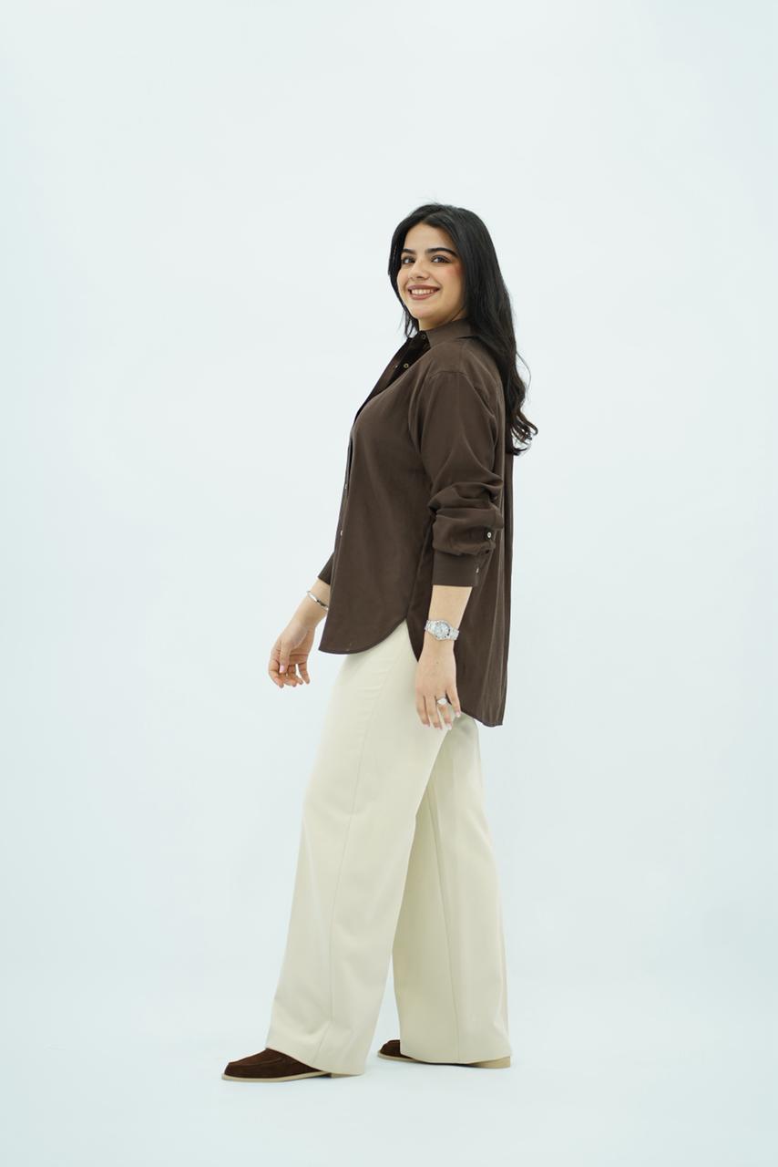 Chemise Fluide – Marron Chocolat