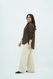 Chemise Fluide – Marron Chocolat