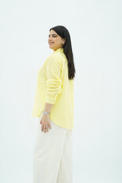 Chemise en Lin - Jaune pastel