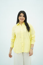 Chemise en Lin - Jaune pastel