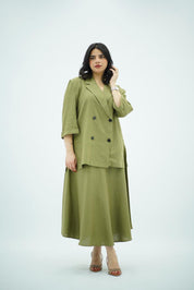 Ensemble Jupe en Lin - Vert Eau