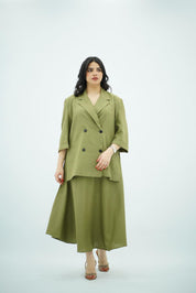 Ensemble Jupe en Lin - Vert Eau