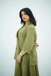 Ensemble Jupe en Lin - Vert Eau