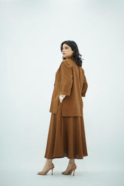 Ensemble Jupe en Lin - Marron