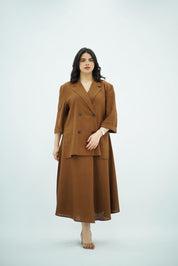 Ensemble Jupe en Lin - Marron