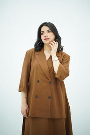 Ensemble Jupe en Lin - Marron