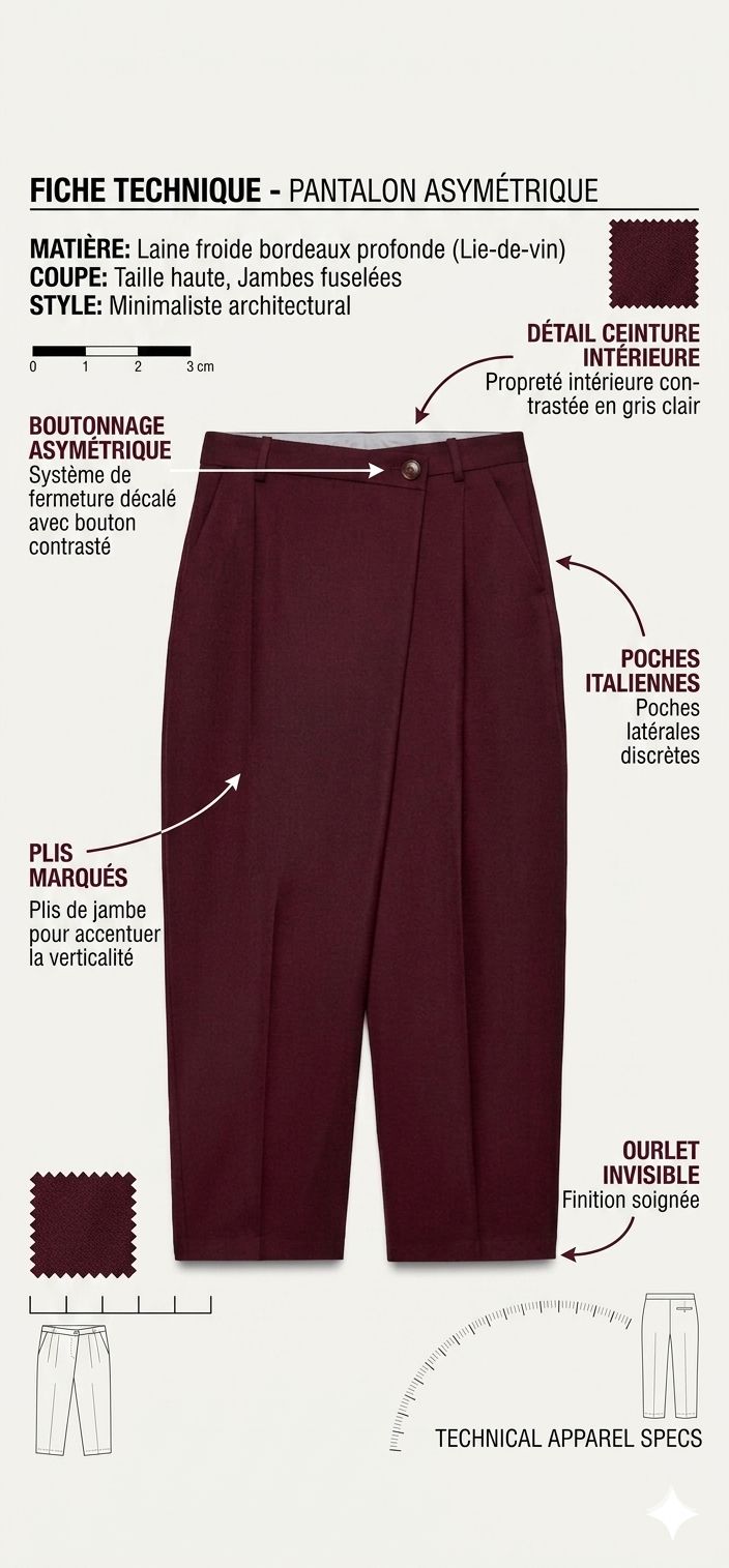 Pantalon Tailleur Croisé