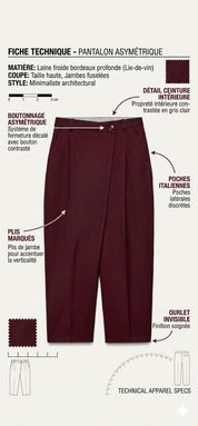 Pantalon Tailleur Croisé