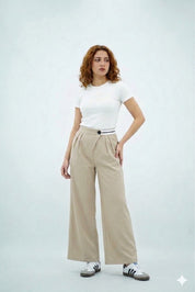 Pantalon Palazzo Contrast Chic